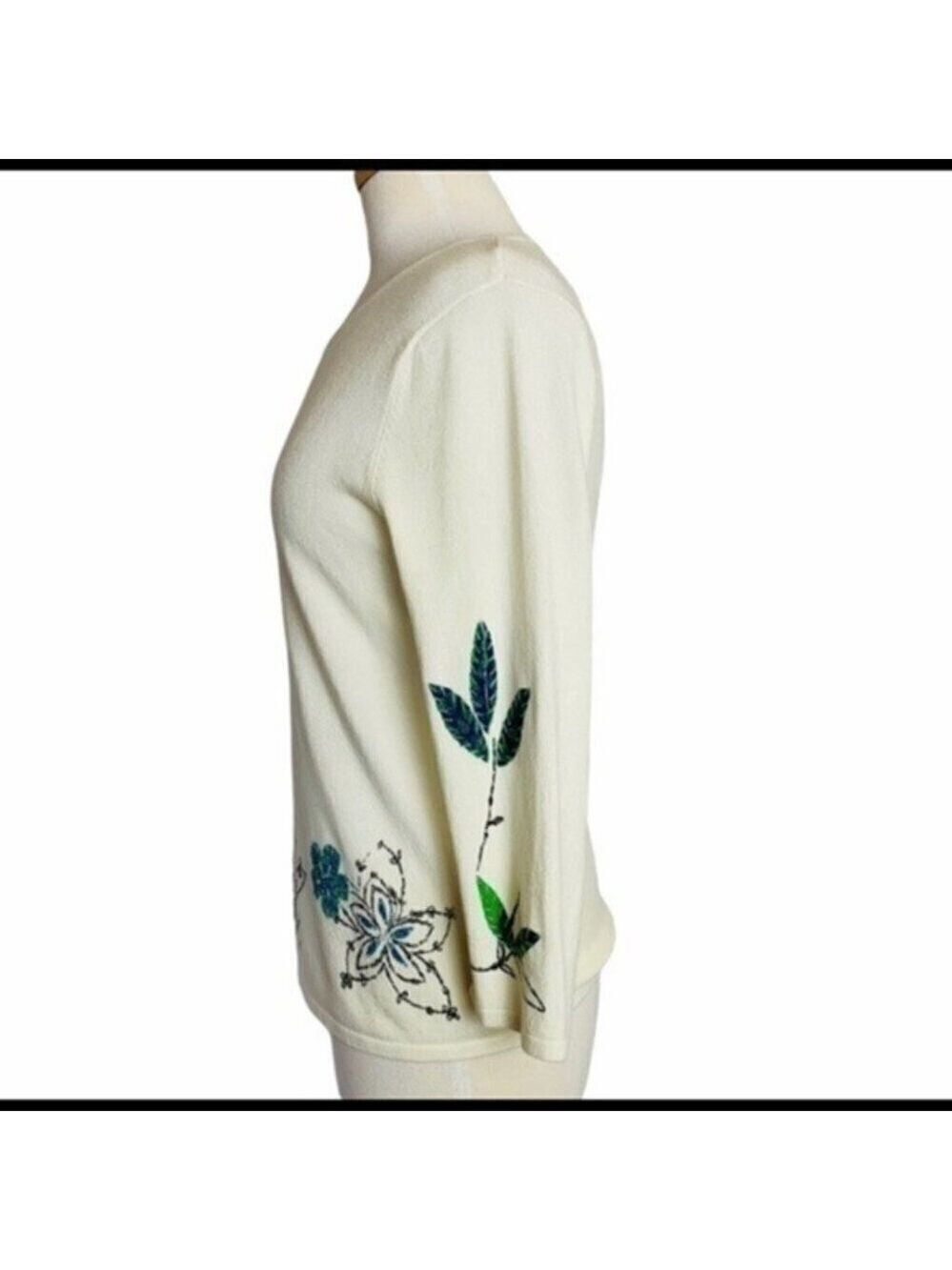 Vintage MIRASOL Embroidered Applique Top Small - Picture 3 of 7